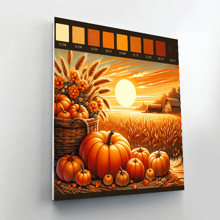 Pumpkin Harvest Paint By Numbers Art
