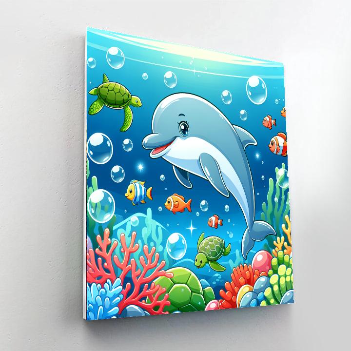 Ocean Explorer Dolphin's Deep Dive DIY Paint By Numbers