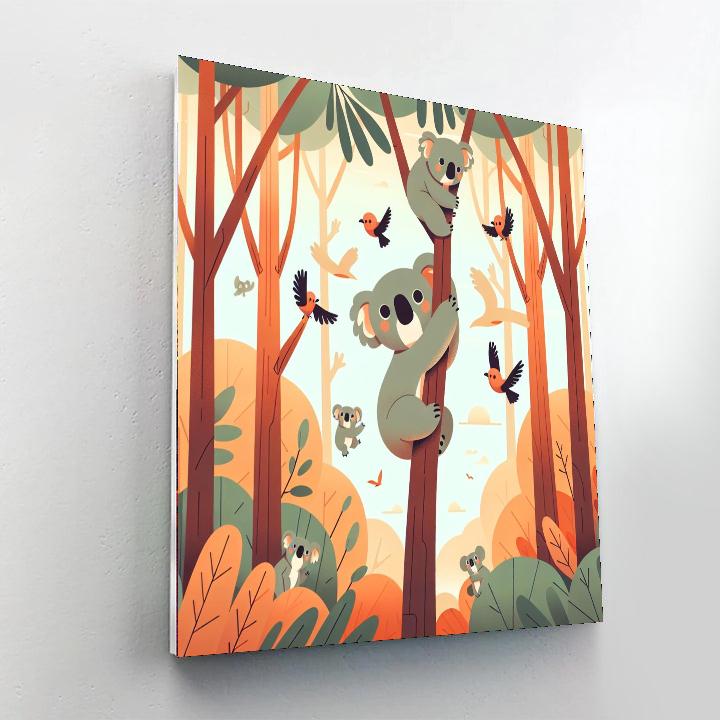 Curious Koala Climb Numbered Painting Kits