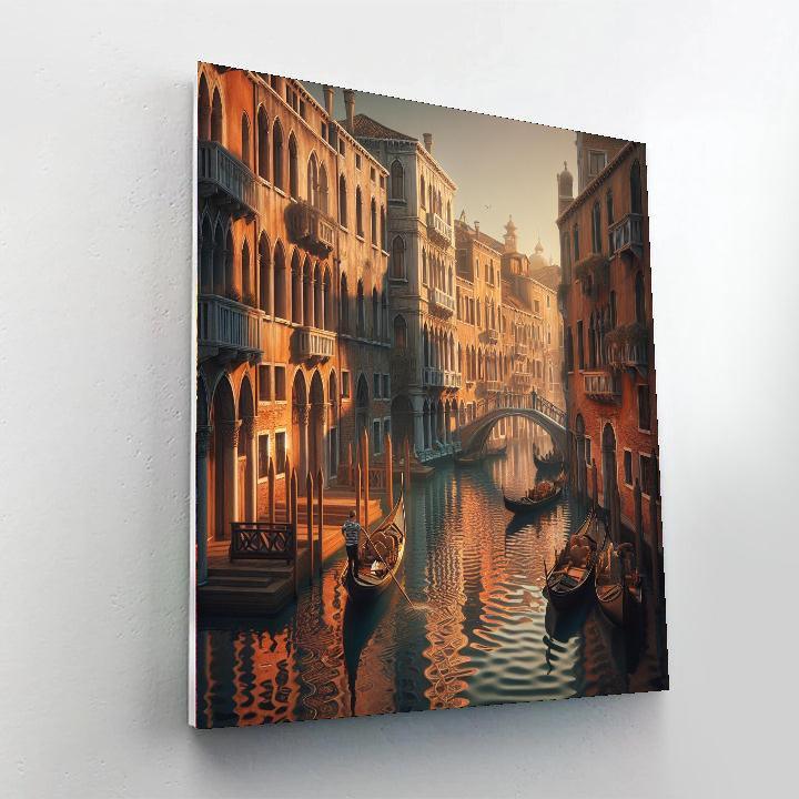 Venetian Canal Stroll Number Painting