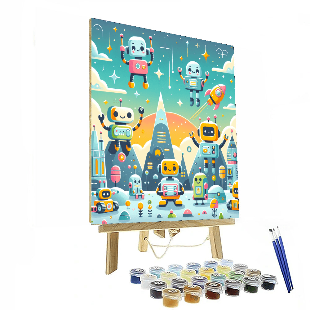 Adventure With Robots Painting Number Kit