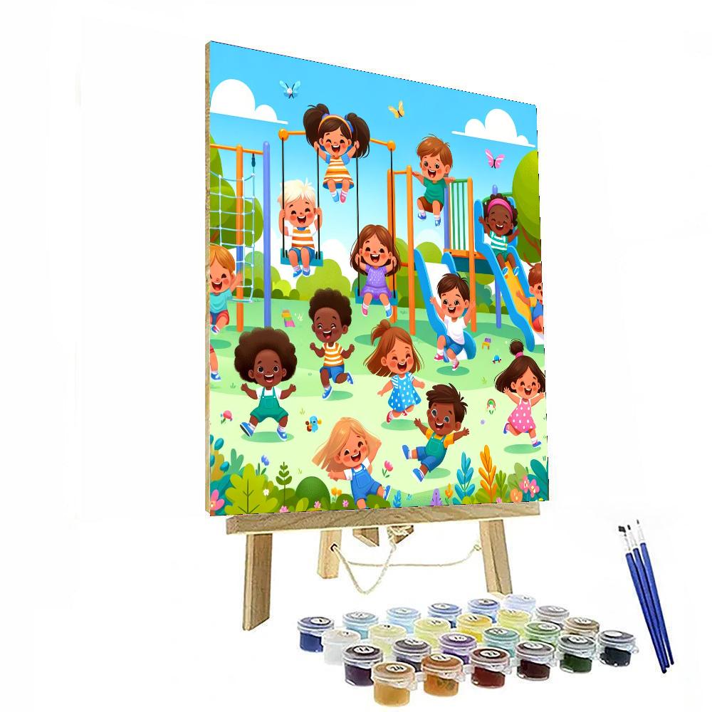 Sunny Playground Day Painting Number Kit