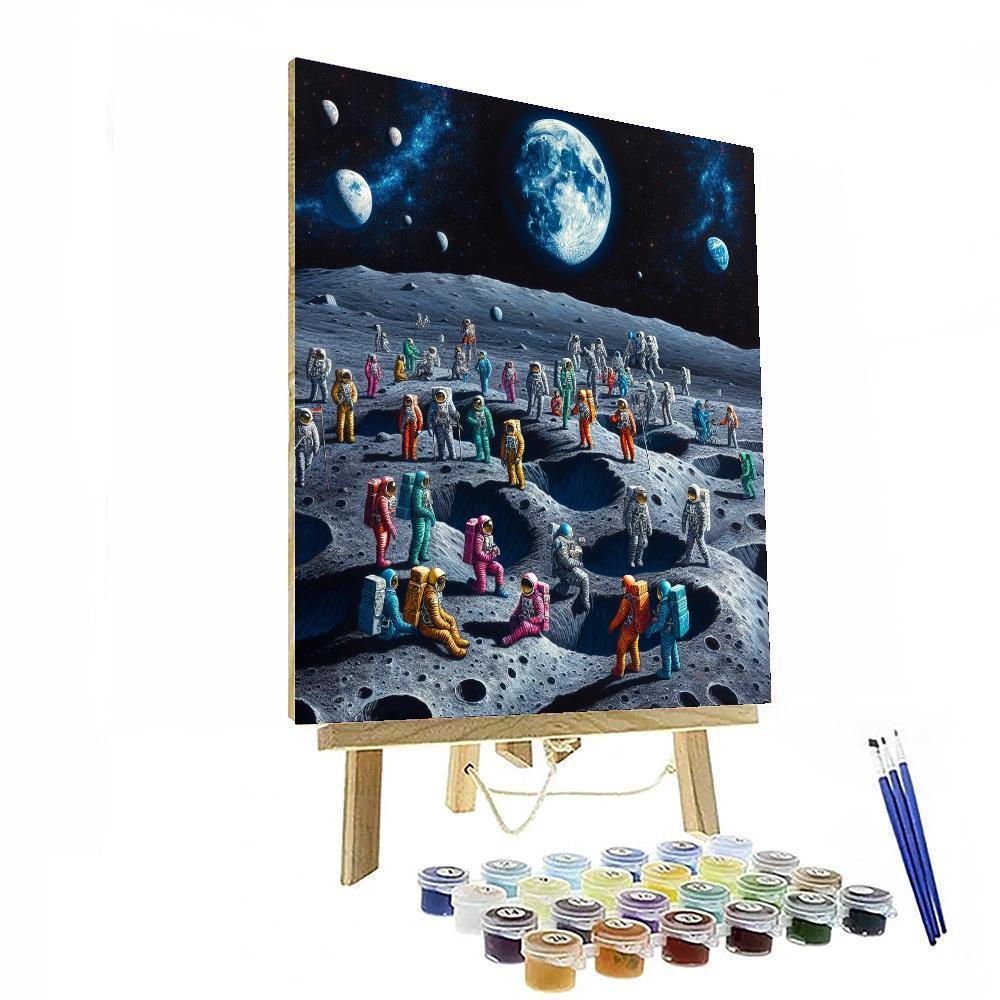 Lunar Expedition For Young Explorers Painting By Numbers Kit