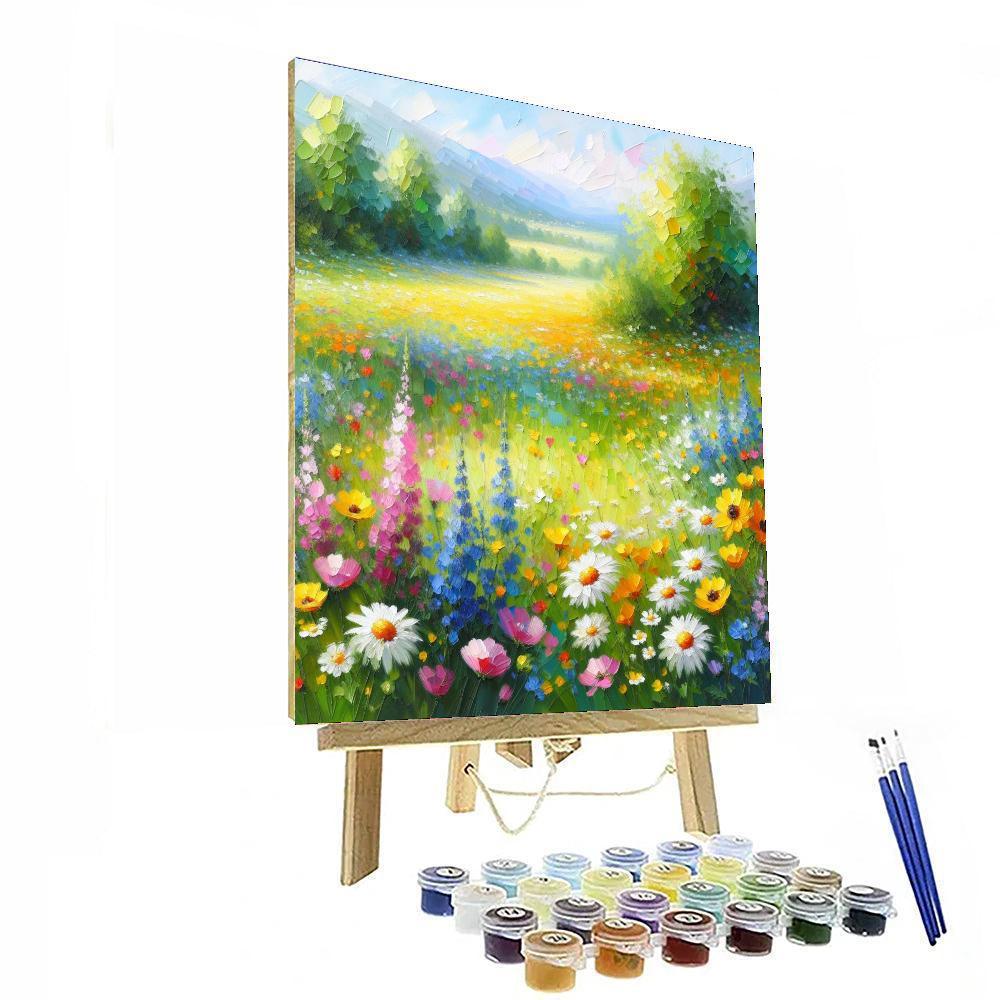 Vibrant Blossoming Meadow Paint By Numbers Kits