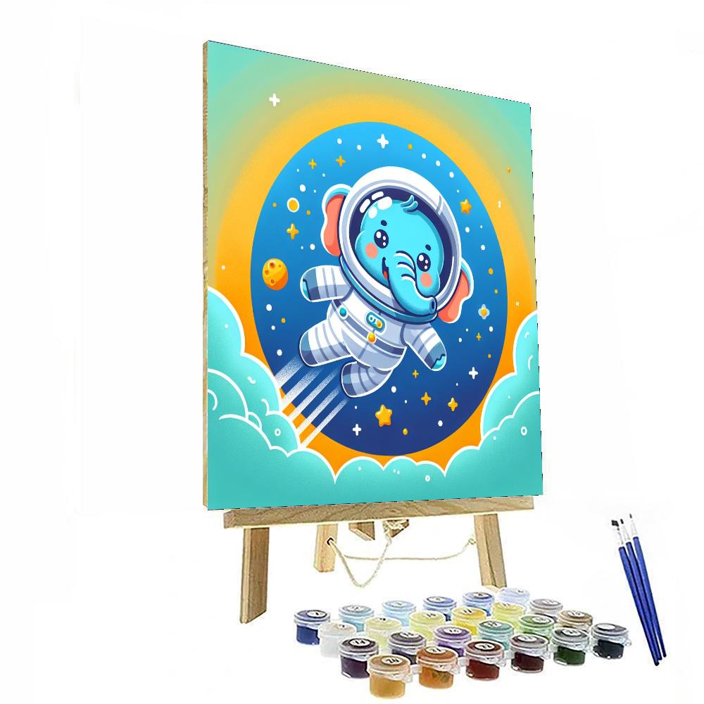 Astronaut Elephant Odyssey Paint By Numbers