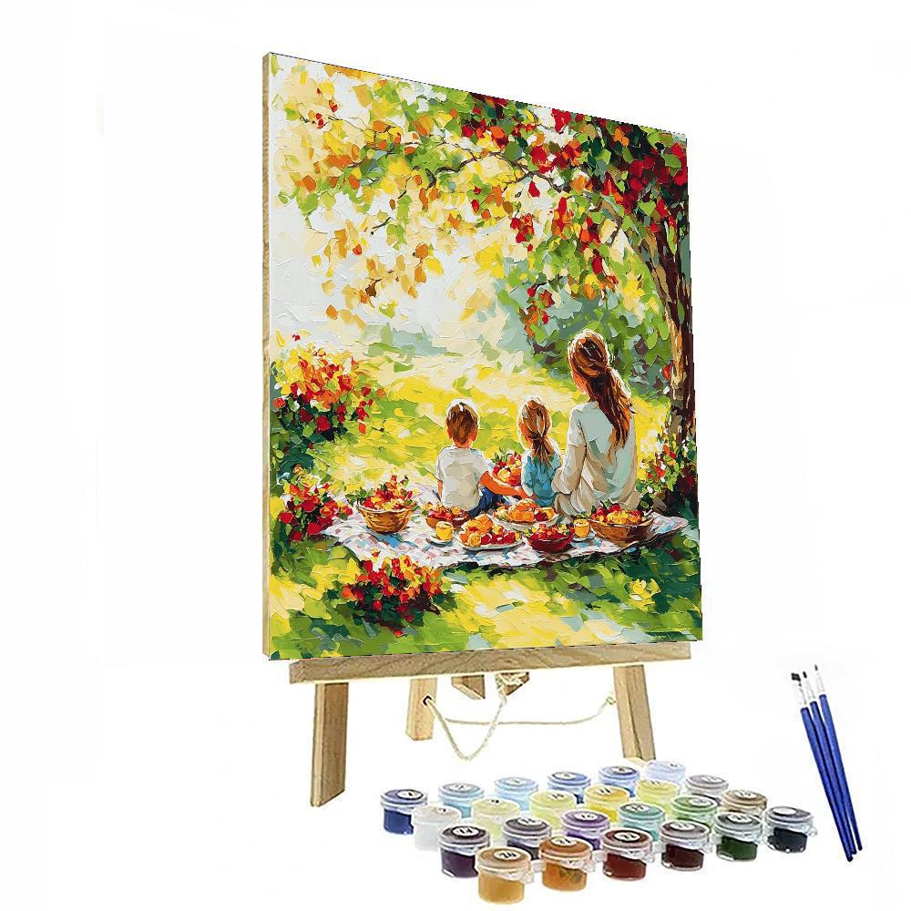 A Heartfelt Picnic Number Painting