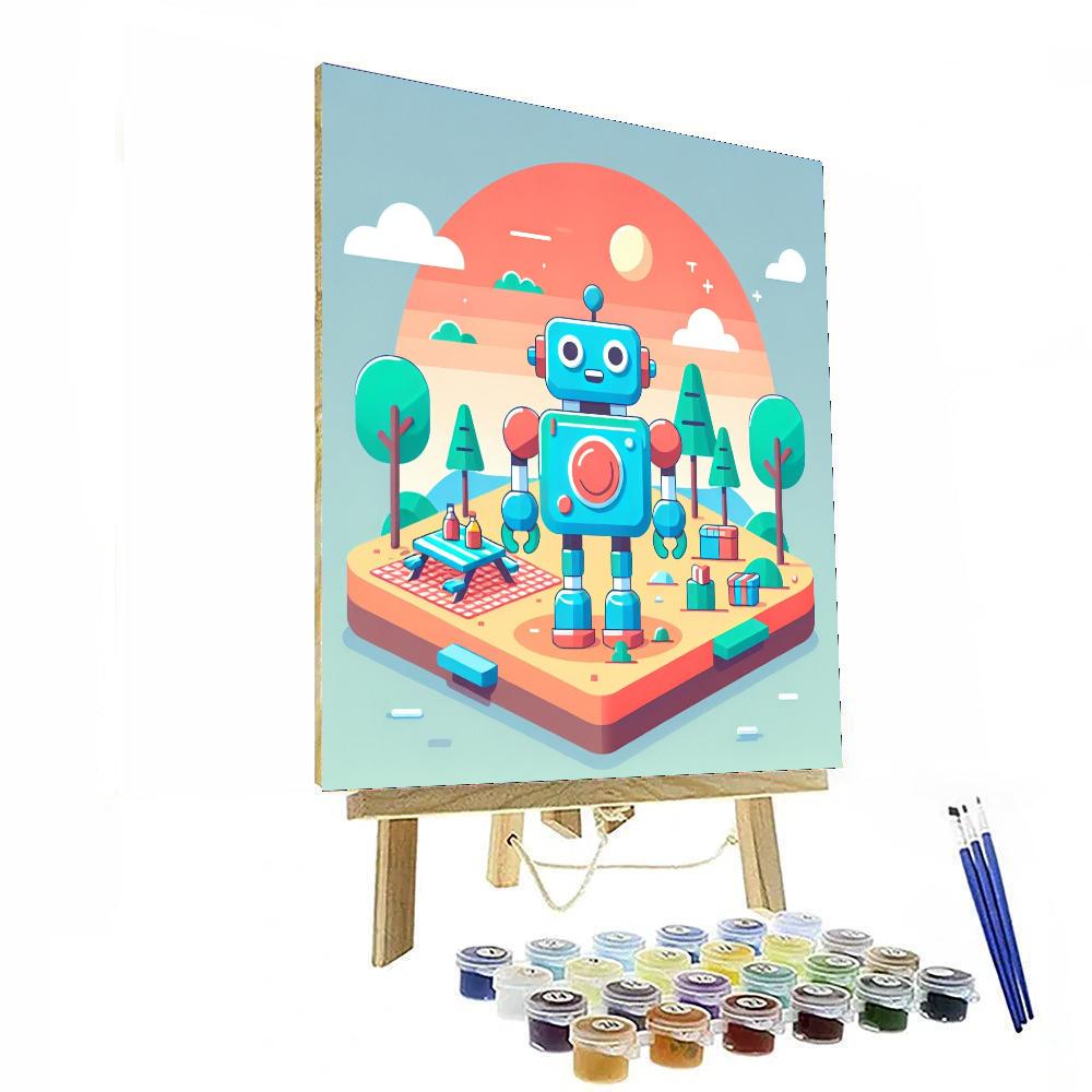 Friendly Robot's Big Day Out Numbered Painting Kits