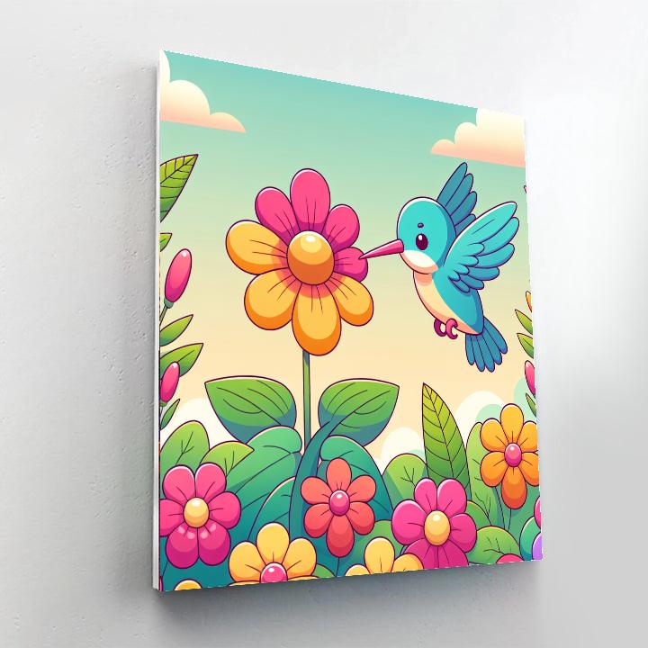 Happy Hummingbird's Nectar Quest DIY Paint By Numbers