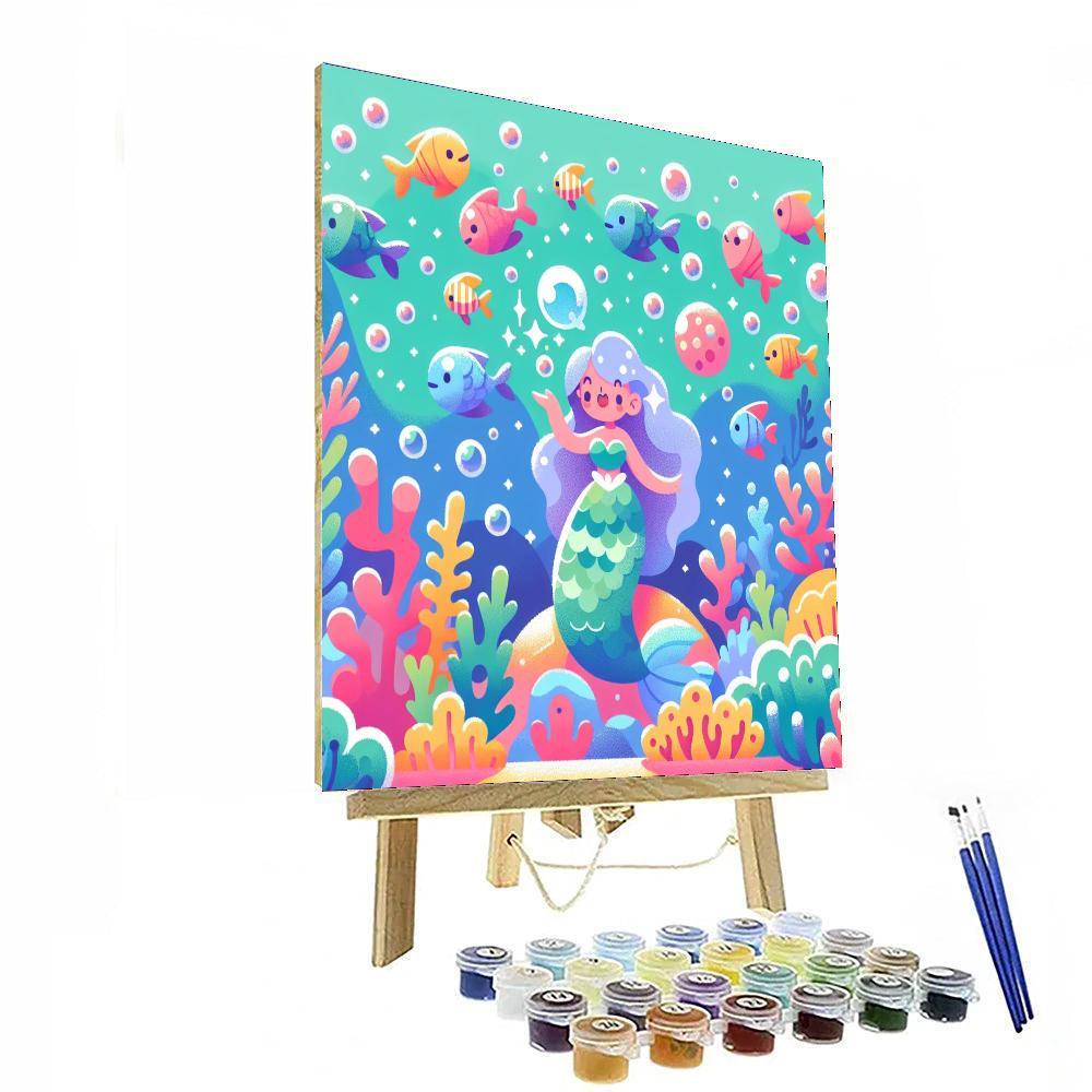 Underwater Mermaid's Song Paint By Numbers Art