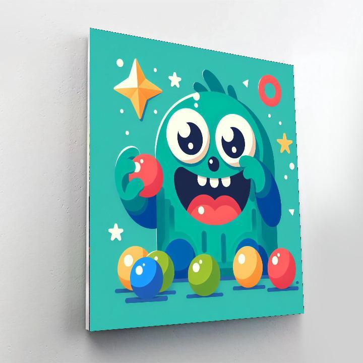 Silly Monster Buddy DIY Paint By Numbers