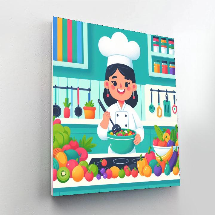 Creative Chef's Kitchen Number Painting
