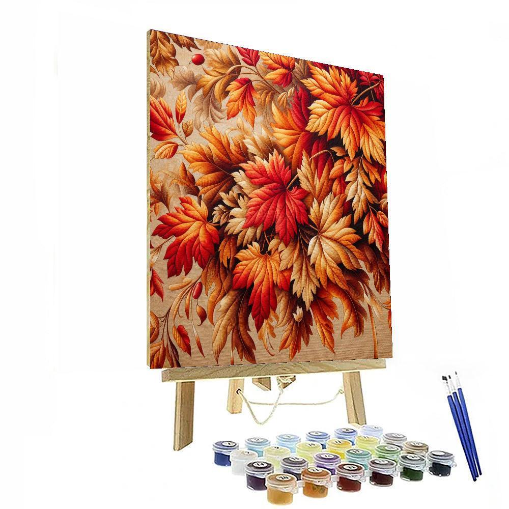 Autumn Leaves Tapestry Paint By Color