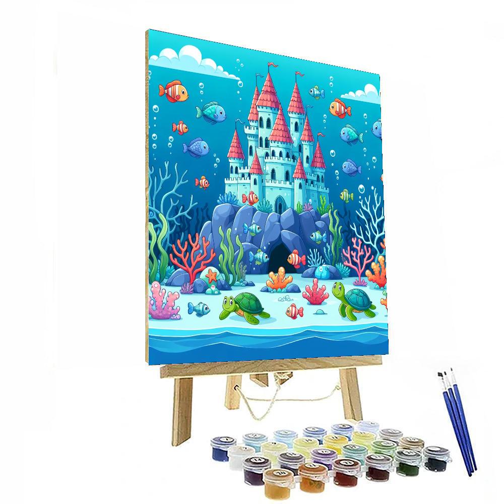 Underwater Coral Castle Painting Number Kit