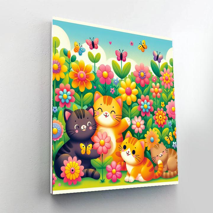 Cheerful Kittens Paint By Numbers Kits