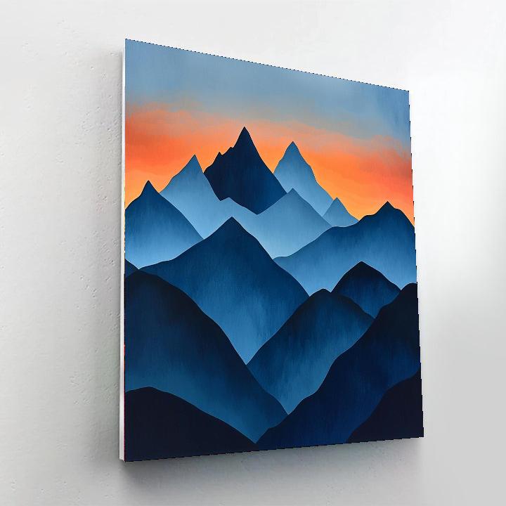 Paul Cézanne Inspired Twilight Mountain Dreams  Painting By Numbers Kit