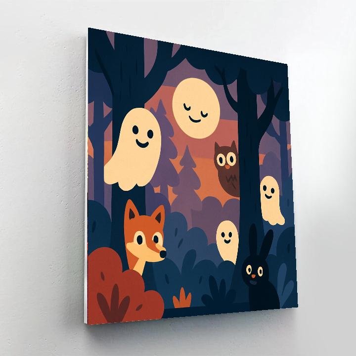 Spooky Forest Friends Paint By Number
