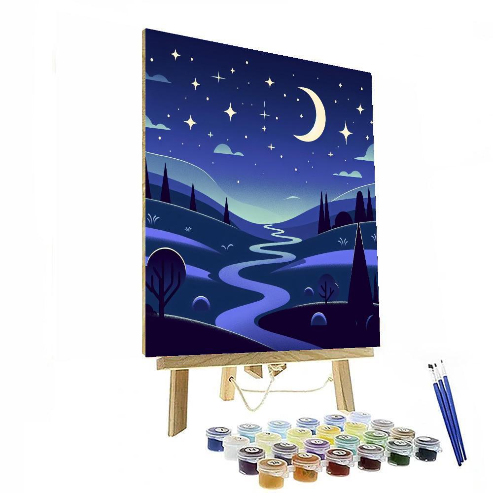 Twinkling Twilight Trail Paint By Numbers Art