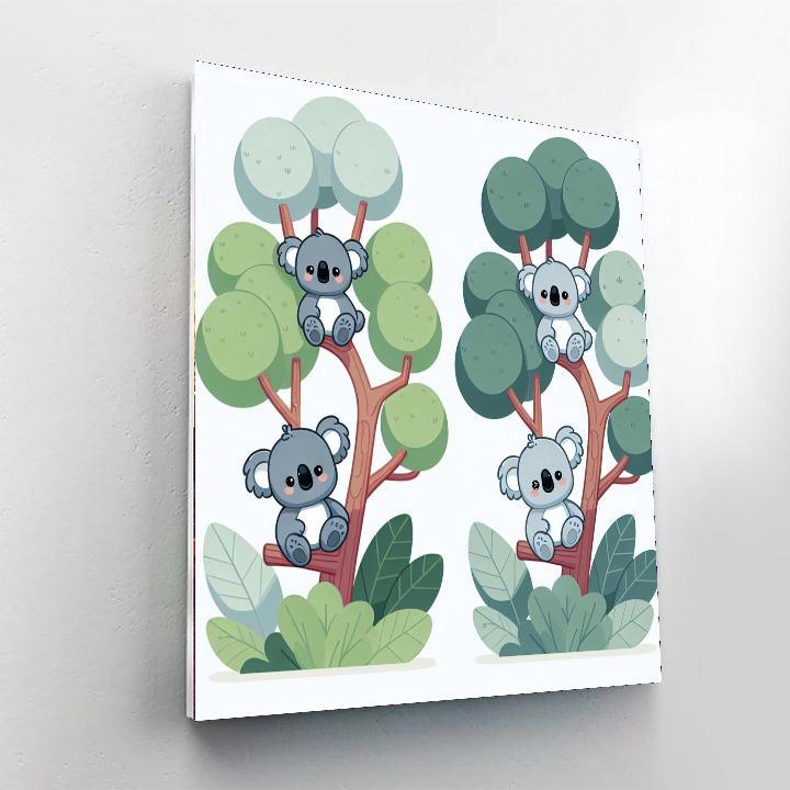 Cute Koalas Paint By Numbers Art