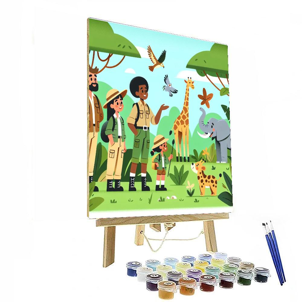 Safari Jungle Exploration Number Painting