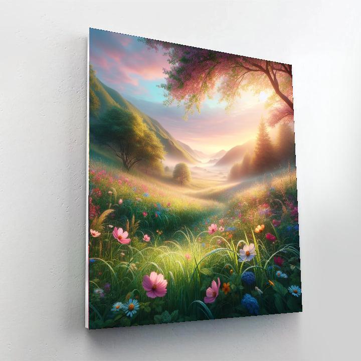 Beautiful Meadow Sunrise Paint By Numbers