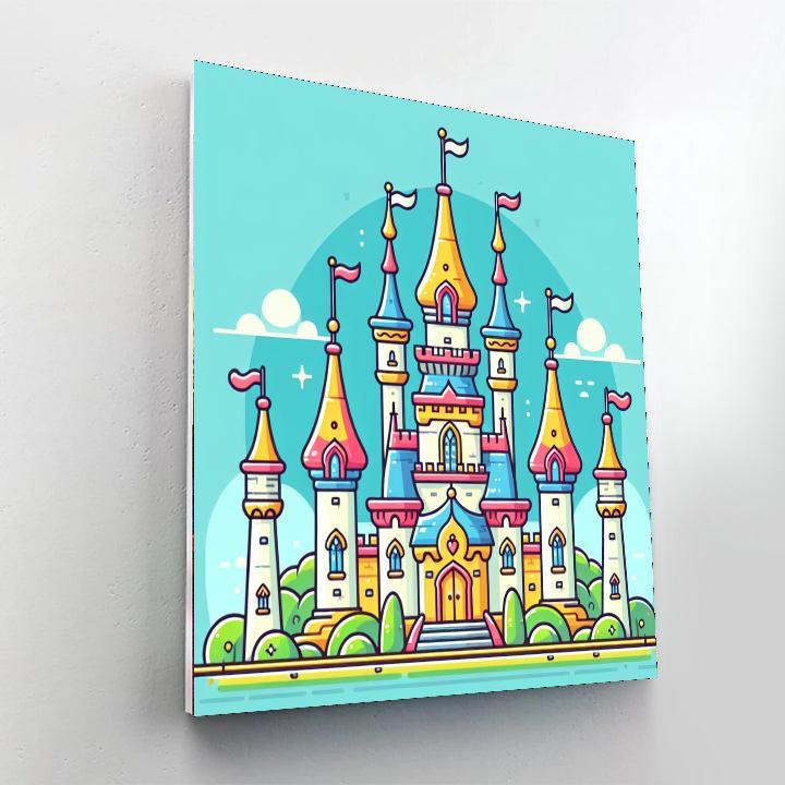 Whimsical Fairy Castle Number Painting