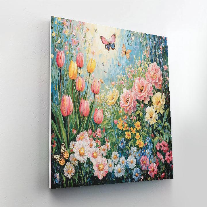 Monet Inspired Whimsical Floral Wonderland  Paint By Color