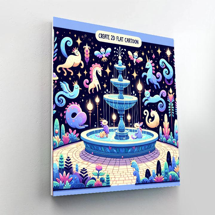 Fantasy Fountain Painting Number Kit