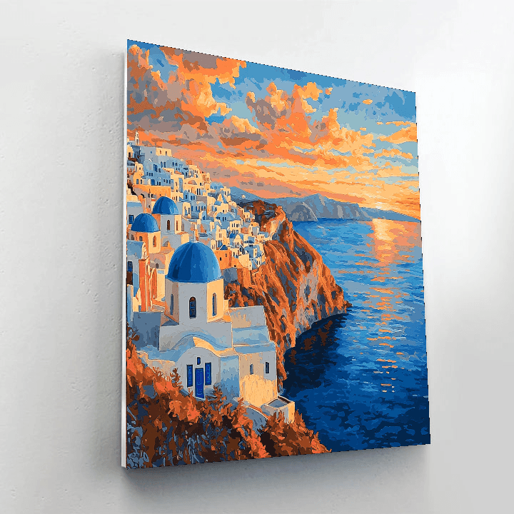 Santorini Caldera - Santorini Paint By Numbers Kits