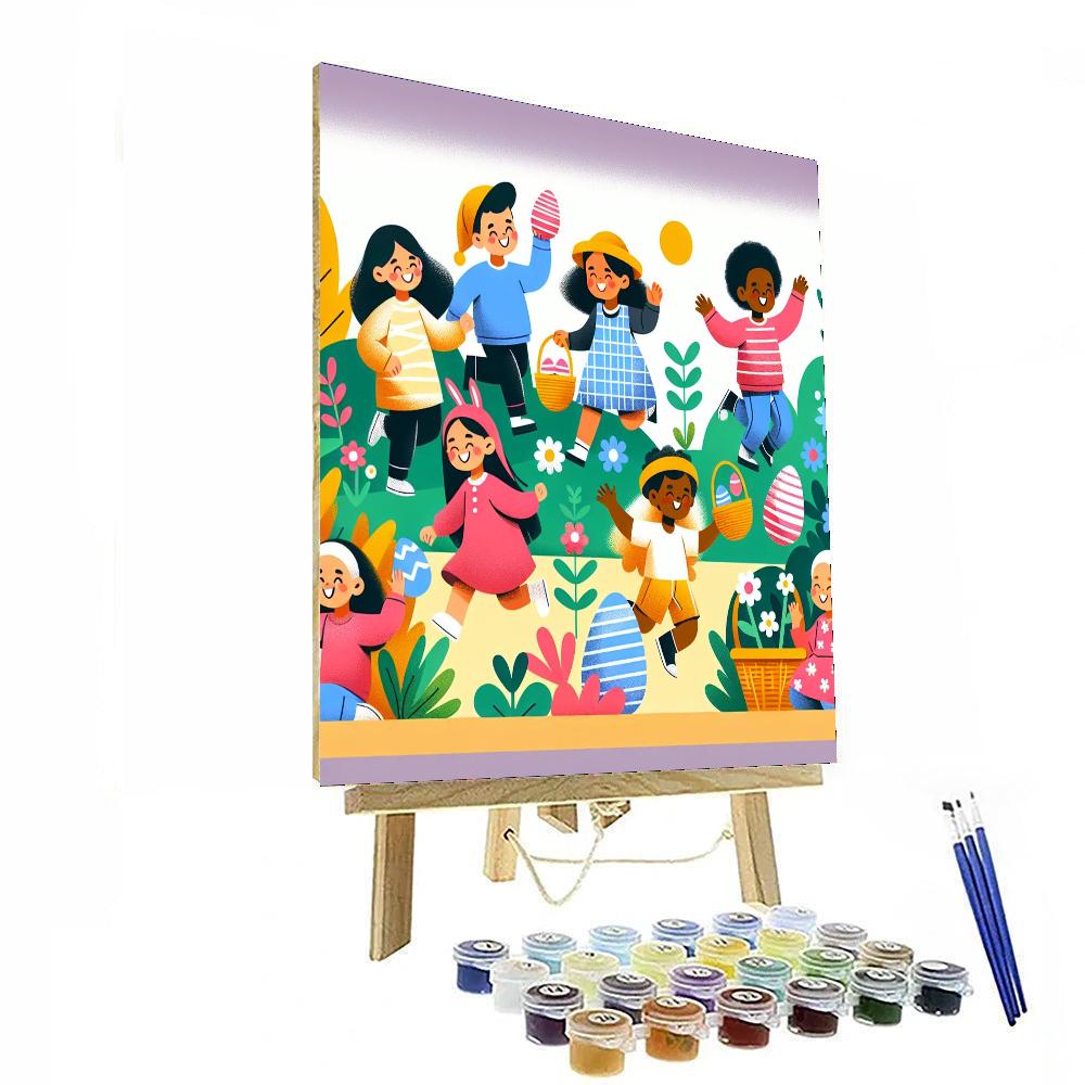 Energetic Easter Egg Hunt Paint By Numbers Art