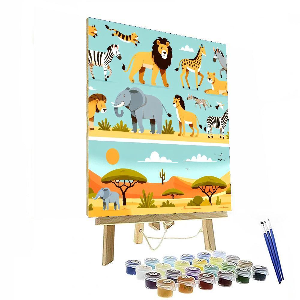 Safari Discovery Painting By Numbers Kit