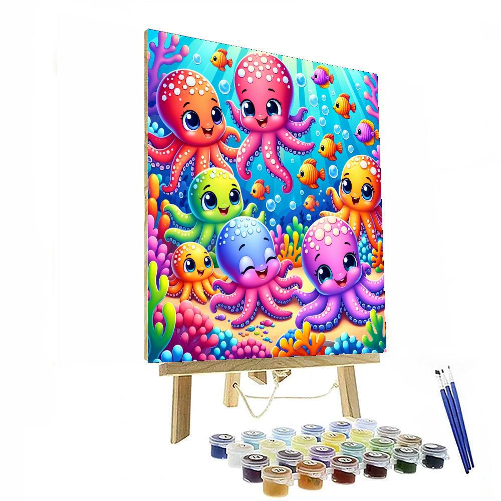 Bubbly Octopus Friends Painting By Numbers Kit