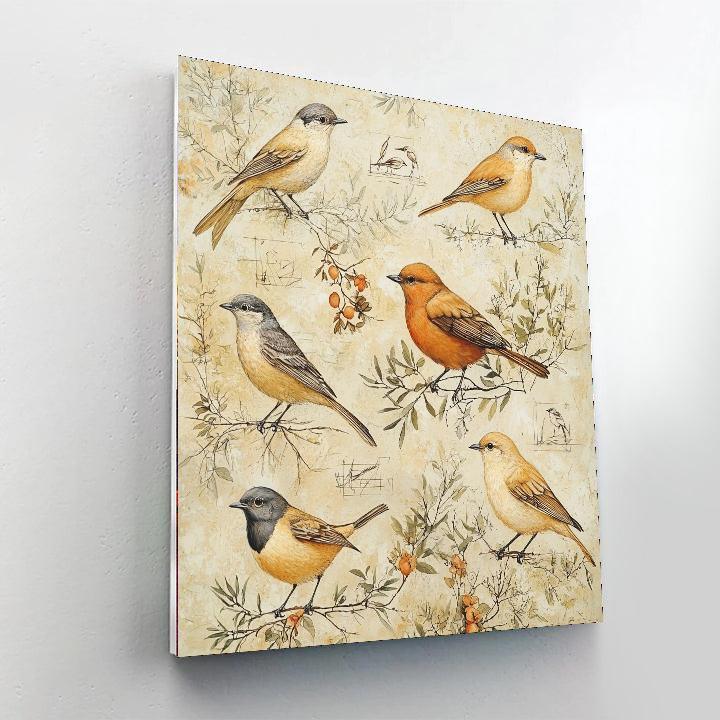 Leonardo Da Vinci Inspired Flight Of The Feathered  Numbered Painting Kits