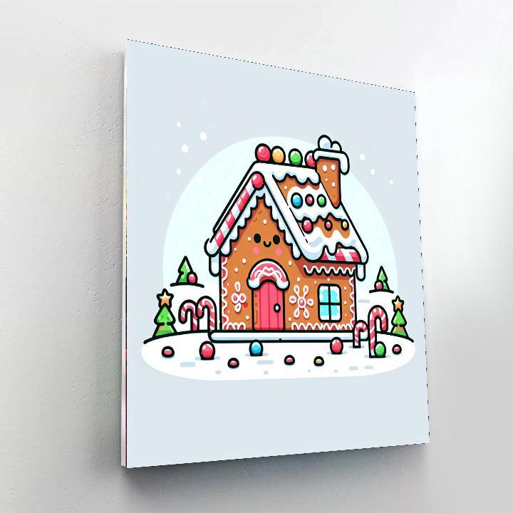 Festive Gingerbread House Paint By Numbers Kits