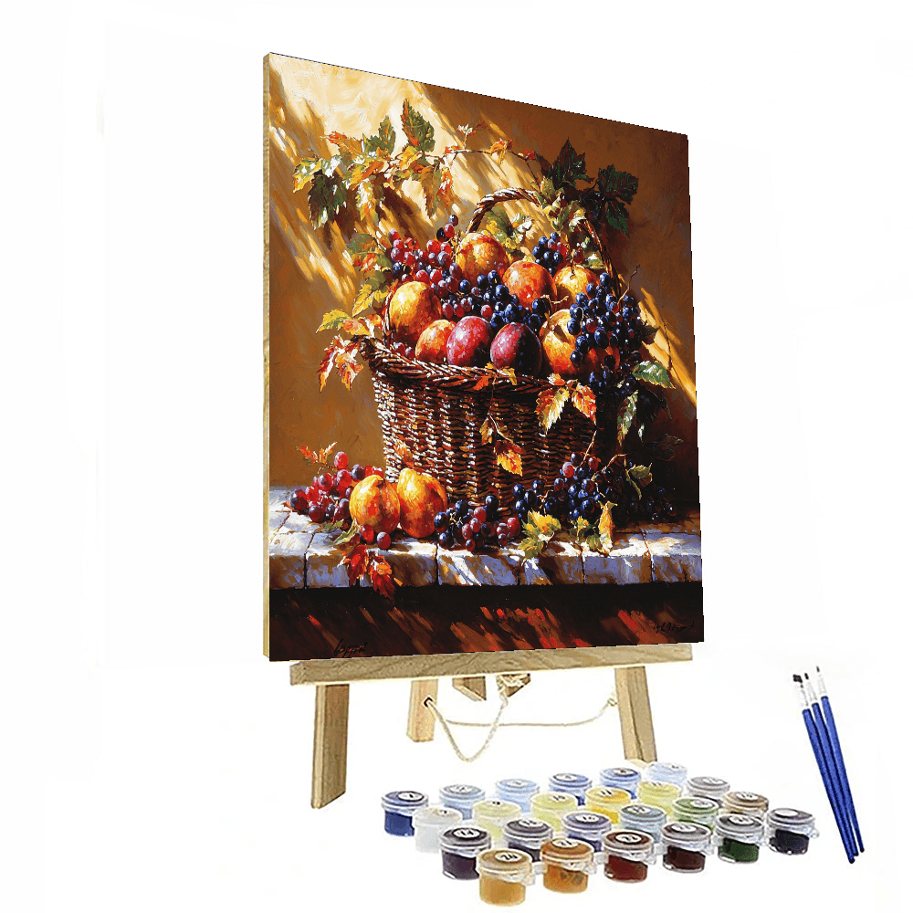 Caravaggio Inspired The Fruit Basket In Baroque Light  Paint By Numbers