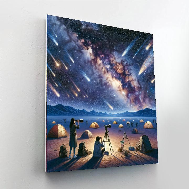 Perseids Meteor Shower Festival - Usa Painting By Numbers Kit