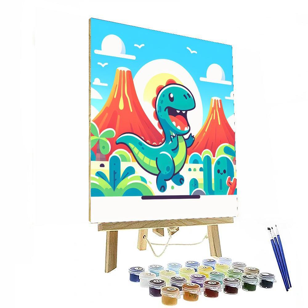 Dinosaur Roar Adventure Paint By Numbers Art