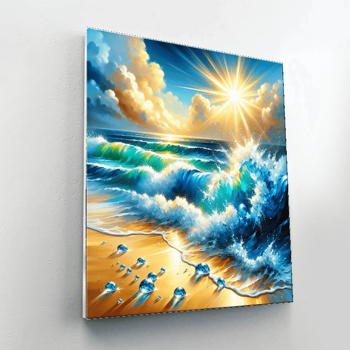 Radiant Ocean Waves Paint By Numbers