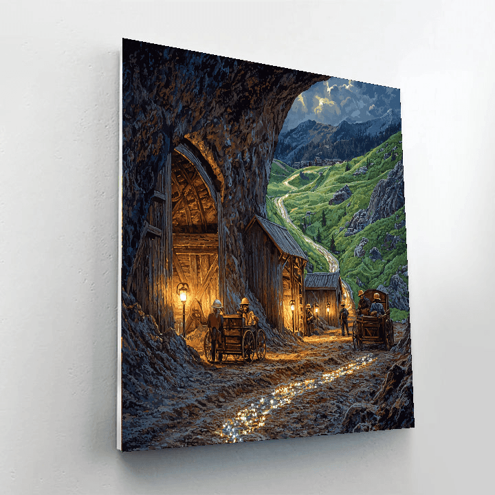 Ballarat Gold Mine - Victoria Number Painting