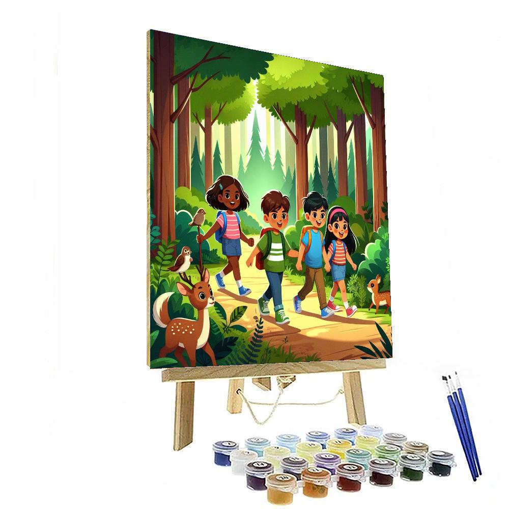 Adventurous Woodland Trek Painting Number Kit