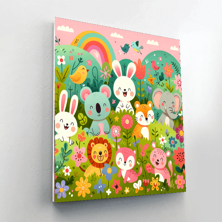 Cuddly Critter Caper DIY Paint By Numbers