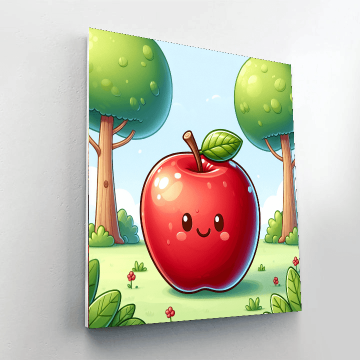 Cheery Apple Number Painting