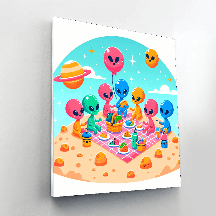 Alien Space Picnic Paint By Color