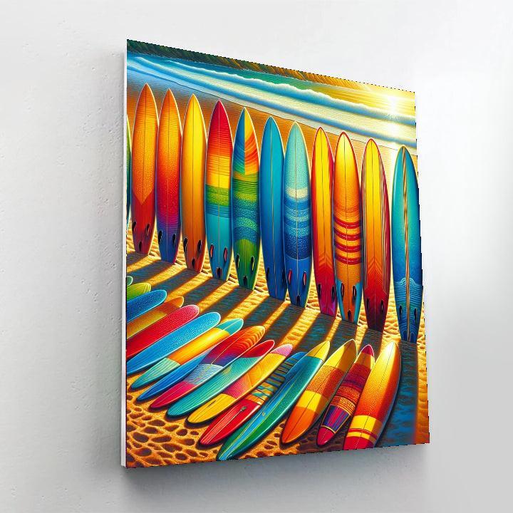 Colorful Surfboard Collection Paint By Numbers
