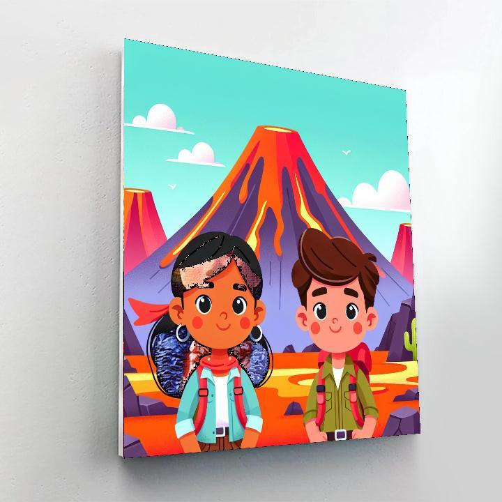 Vibrant Volcano Expedition Paint By Number