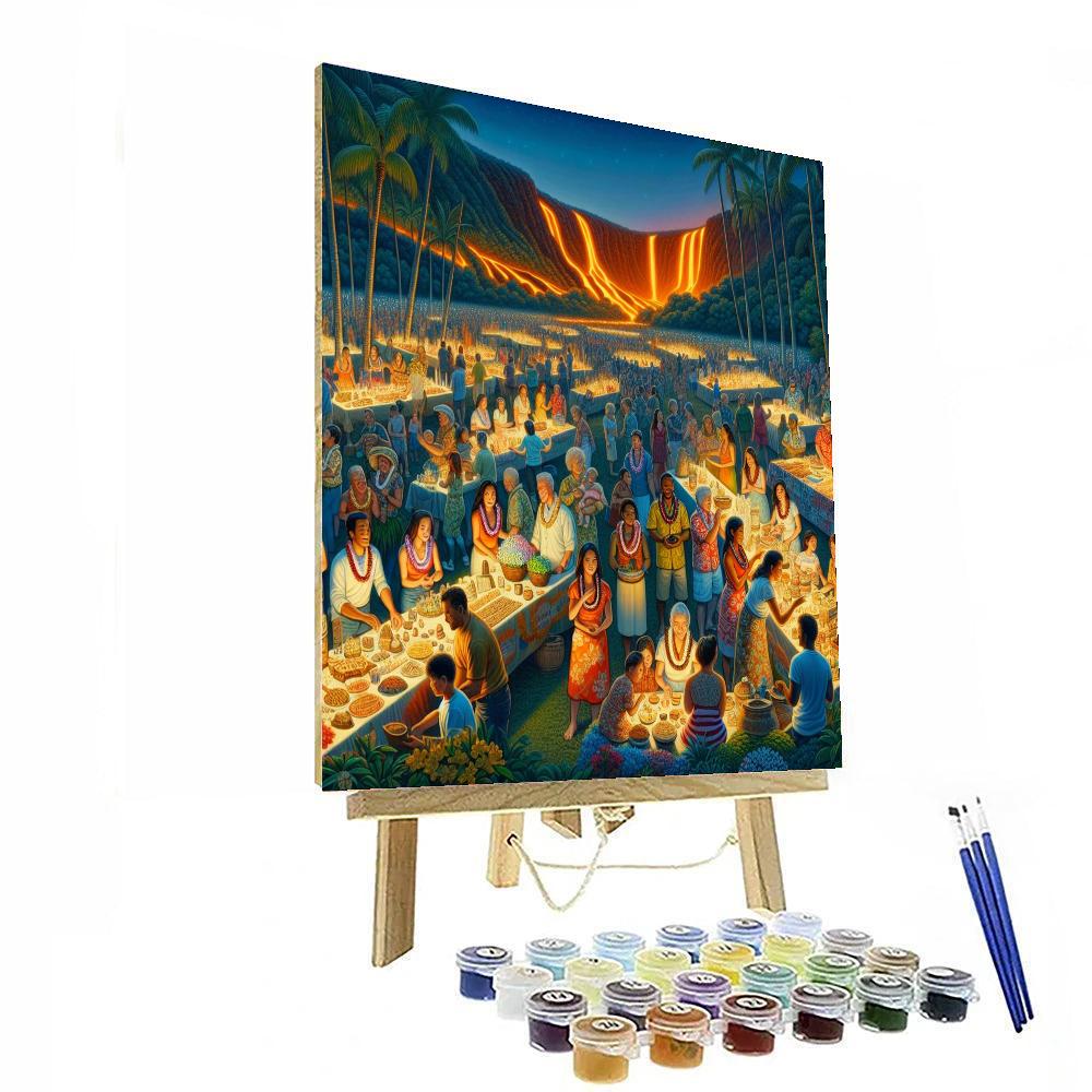 Pahoa Lava Lights Festival Paint By Number