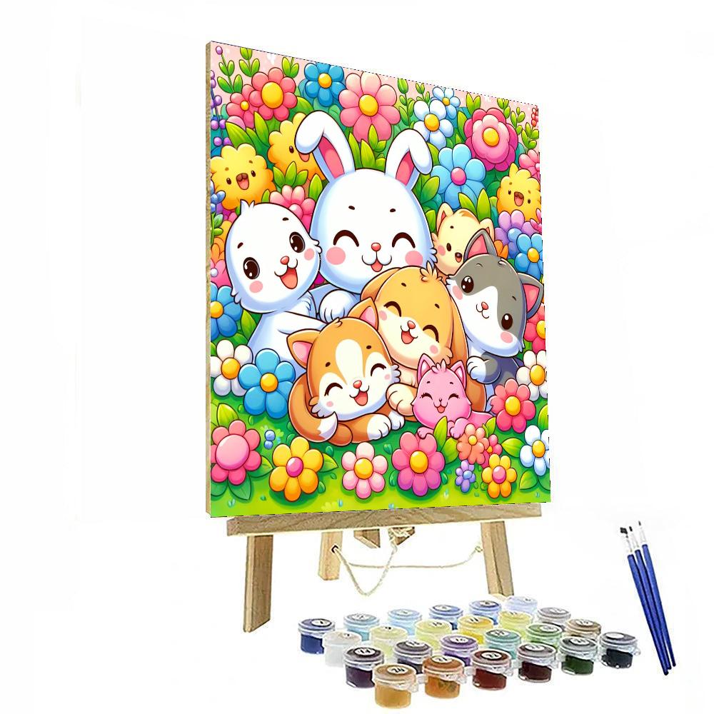 Charming Cuddly Creatures Painting Number Kit