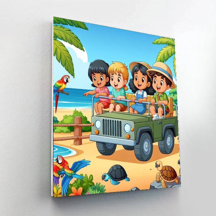 Tropical Island Safari Paint By Color