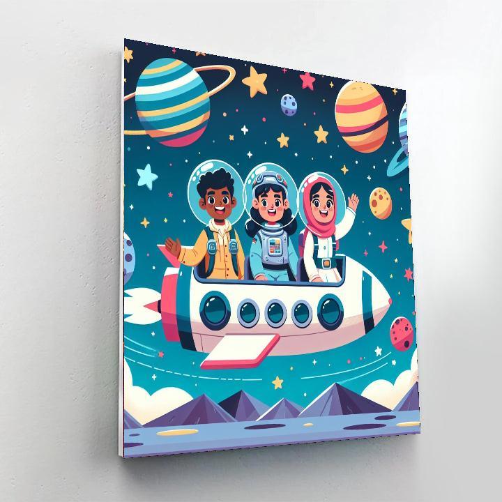 Galactic Travel Team Number Painting