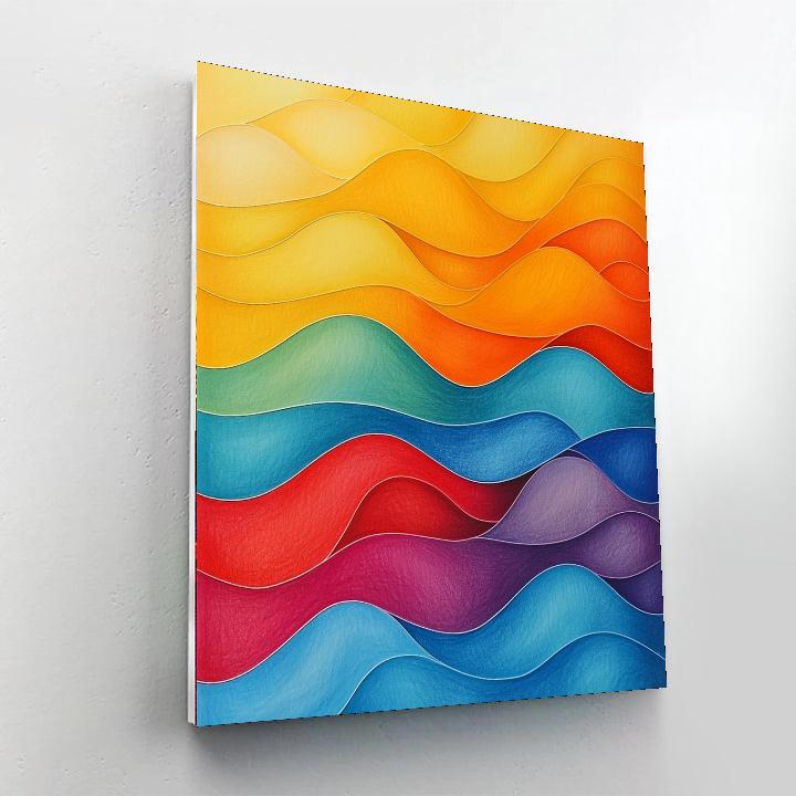 Michelangelo Inspired Prismatic Flow  Paint By Numbers
