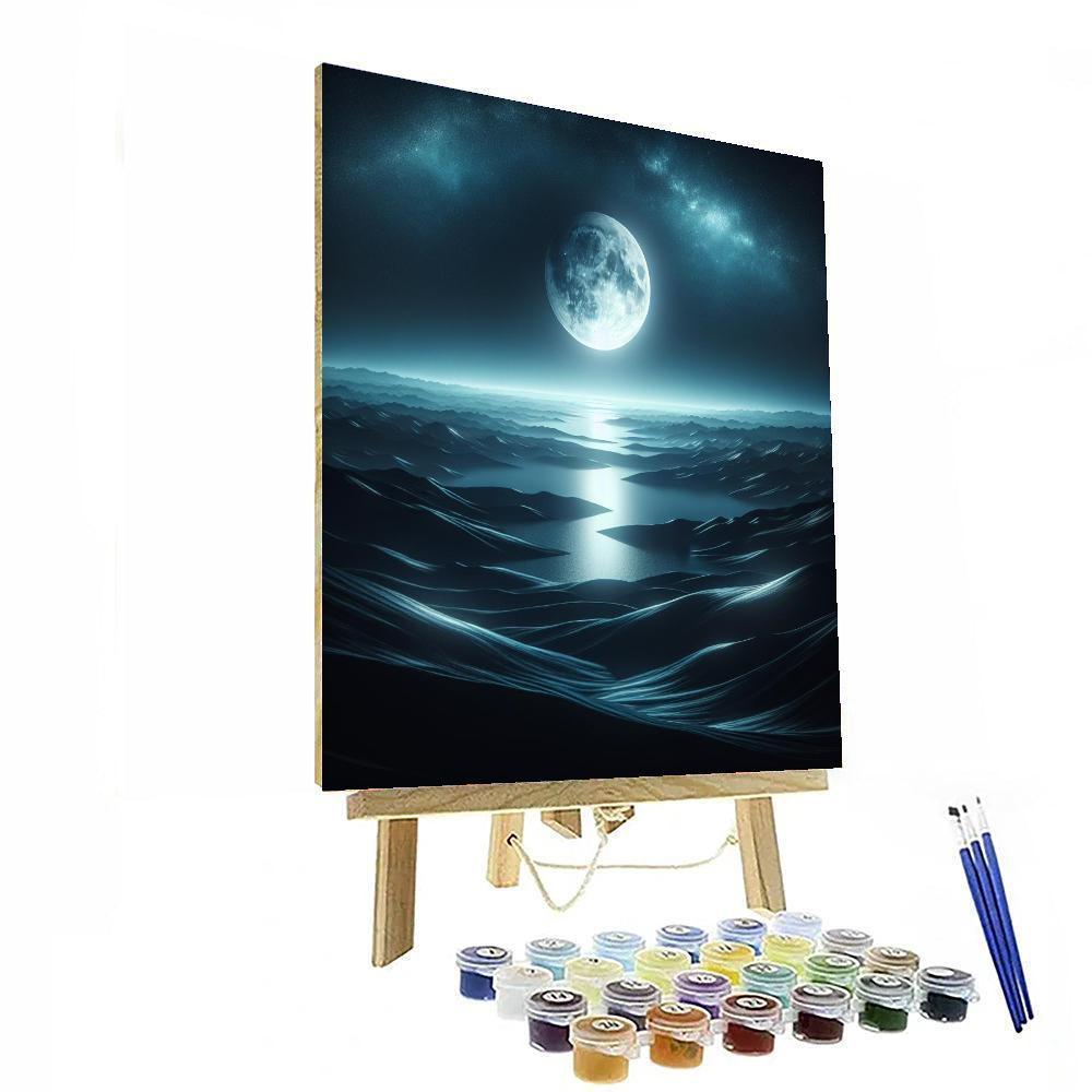 Ethereal Lunar Landscape Painting By Numbers Kit